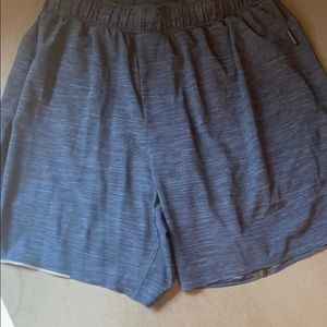 Mens lulu lemon lined 7” shorts navy blue xs